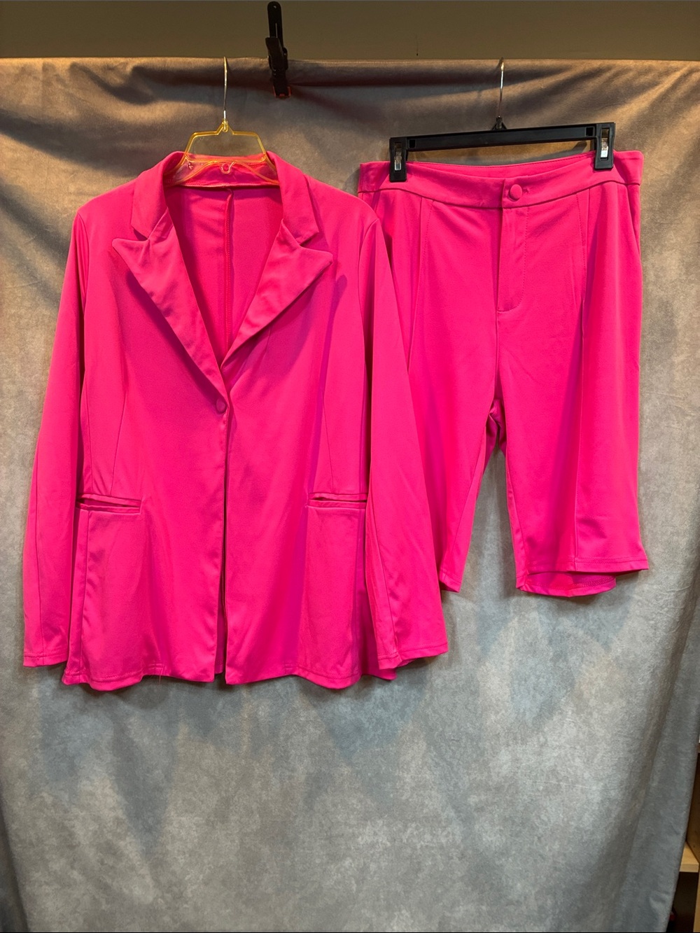 Bright Pink Women's Bermuda Shorts - Stylish Seasonal Staple